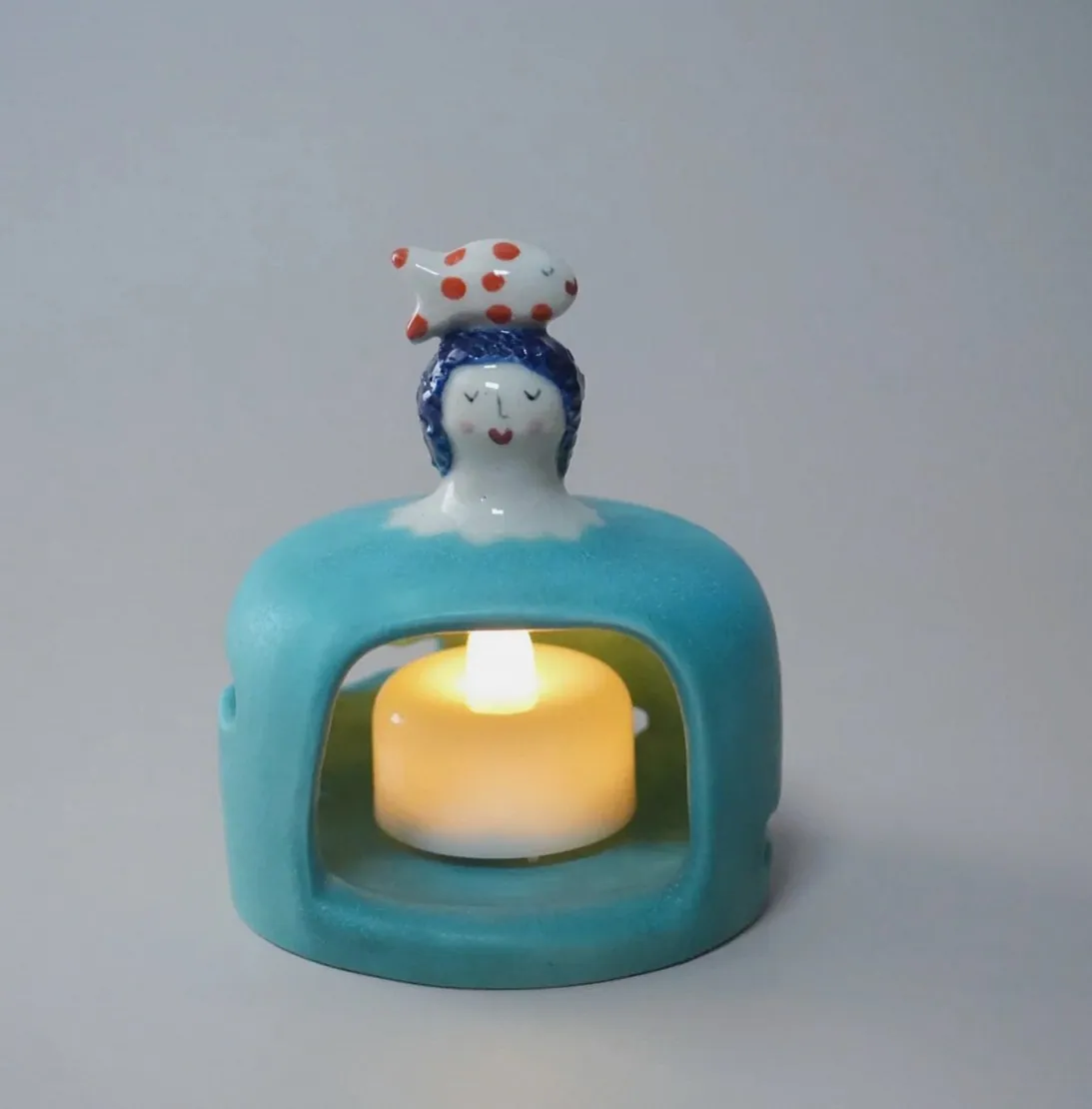 Banou Stoneware Tealight Holder — 1