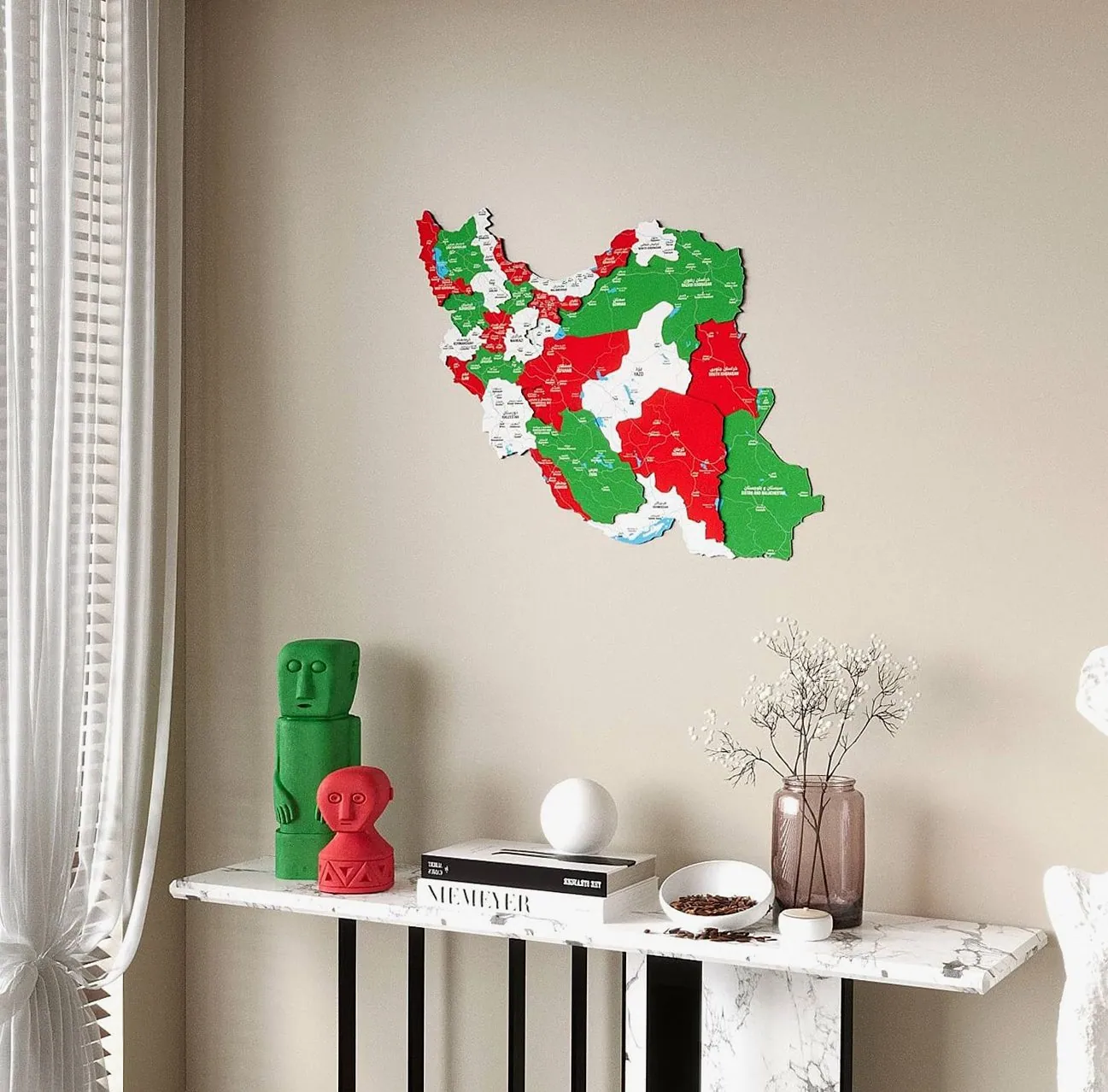 Iran 3D Wooden Wall Map — 1
