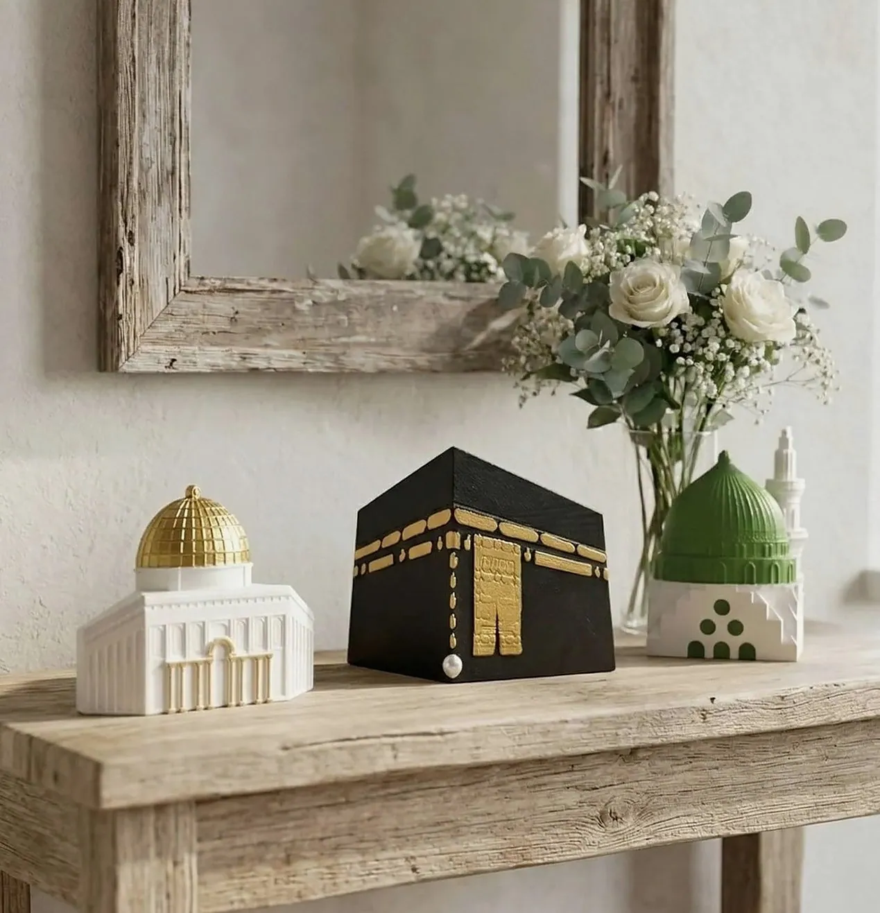 Three Sacred Mosques Stone Table Décor Set — 1