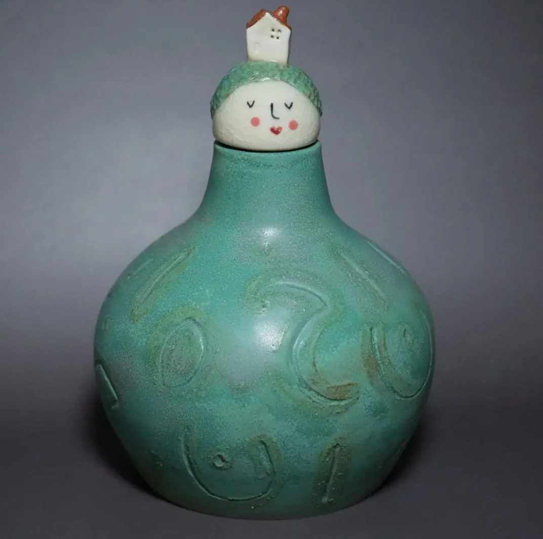 Khane Hand-Carved Ceramic Vase — 1