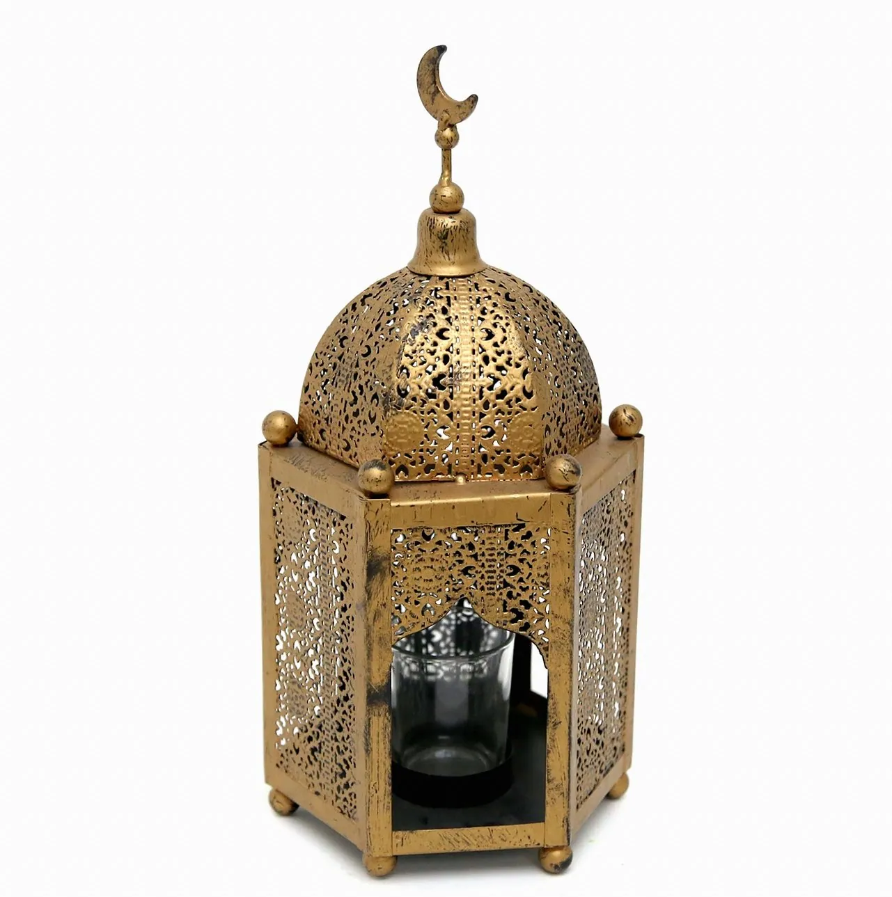 Mosque-Shaped Antique Bronze Lantern — 1